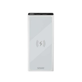 POWERBANK 10000 INDUCCION MAH SAVIO BA-06 BLANCO