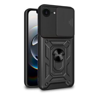FUNDA COOL IPHONE 16E HARD RING NEGRO