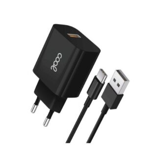 CARGADOR COOL USB-C 12W 2.4 AMP BLANCK CABLE .