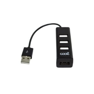 HUB USB 2.0 UNIVERSAL COOL 4 PUERTOS USB NEGRO