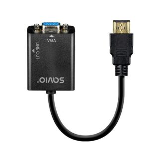 ADAPTADOR HDMI (M)-VGA(H)+MINI JACK 3.5 MM SAVIO