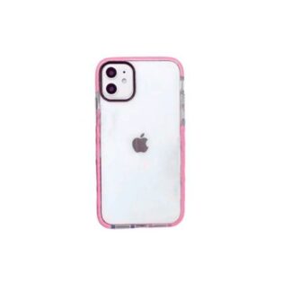 FUNDA QCHARX TRANSPARENTE IPHONE 16E ROSA