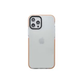 FUNDA QCHARX TRANSPARENTE IPHONE 16E NARANJA